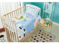 100% Cotton Children Cartoon Sheep Pattern Quilt Cover Set Cot Size