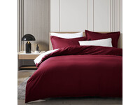 Pure Soft Plain Quilt Cover Set (Burgundy)