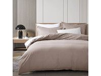Pure Soft Plain Quilt Cover Set (Linen / Taupe)