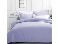 Pure Soft Plain Quilt Cover Set (Lilac)