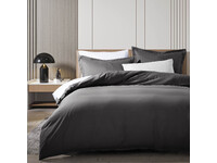 Pure Soft Plain Quilt Cover Set (Slate Grey)