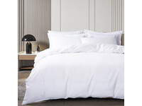 Pure Soft Quilt Cover Set (White, Double)