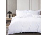 Pure Soft Plain Quilt Cover Set (White)