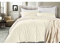 Super King Size Vintage Washed Quilt Cover Set (Linen Color)