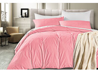 Queen Size Vintage Washed Quilt Cover Set (Pink Color)