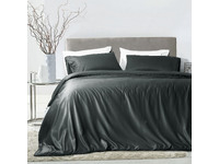 Luxton 100% Organic Bamboo Quilt Cover Set (Dark Grey)