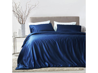 Luxton 100% Organic Bamboo Quilt Cover Set (Navy Blue)