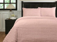 Super King Size Blush Renee Taylor 250TC Helena Tuffted Quilt Cover sets