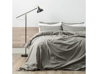 Super King Size Moon Mist Lorimer 300TC Stone Washed Cotton Quilt Cover Set