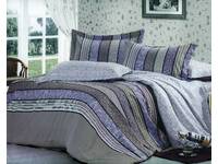 Double / queen / king size Filli purple striped floral print Quilt Cover Set