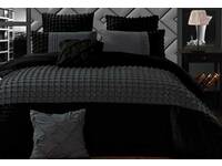 Double size Cossette Stone Grey Quilt Cover Set