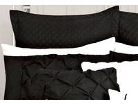 Fantine Black Quilt cover Diamond Pintuck Design European Pillowcases (pair) 65x65