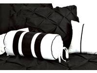 Fantine Black quilt cover set Diamond Pintuck Optional Square Cushion Cover (ea) 45x45