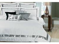 3pcs Super King white Sequins Quilt Cover / Duvet Cover Set