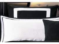Rossier Black White European Pillowcases (twin pack ) by Luxton