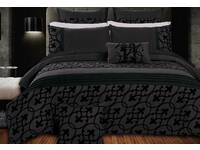 King Size Dursley Charcoal Black Quilt Cover Set