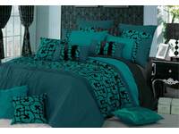 Lyde Teal Quilt Cover Set (3pcs) in Double Size