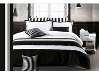 Ross Black and White Striped Quilt Cover Set