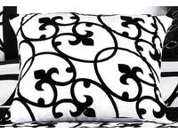 Square cushion cover ( Lyde Black and White, 45x45cm )