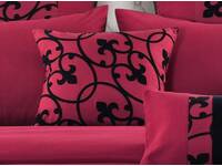 Luxton Afton Red and Black Quilt Cover Set - 1 Square cushion cover