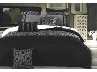 Luxton Lyde Charcoal Black Quilt Cover Set