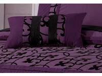 Breakfast / Oblong Cushion Cover for Lyde Violet Black Bedlinen Set