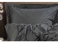Fantine Charcoal European Pillowcases (twin pack)