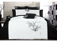 Queen size Bella Bamboo quilt cover set / 3pcs Embroidered flora doona cover set