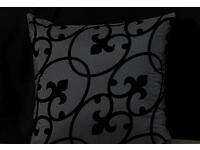 Lyde Charcoal Square Cushion Cover (ea)
