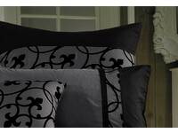 European pillowcases (Pair) for Lyde Charcoal Black Design