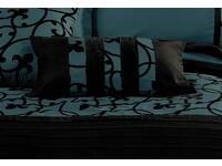 Lyde Black Teal Quilt Cover Set by Luxton Breakfast cushion cover