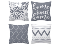 Flannel Cushion Cover - Grey (Set of 4)