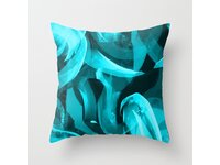 Aqua Blue Turquoise Square Cushion Cover - Design #9