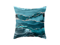 Aqua Blue Turquoise Square Cushion Cover - Design #11