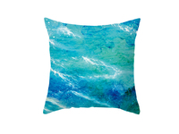 Aqua Blue Turquoise Square Cushion Cover - Design #1