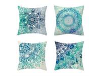 Home Decor Aqua Blue Turquoise Cushion Cover 4pcs Pack