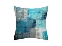 Aqua Blue Turquoise Square Cushion Cover - Design #10