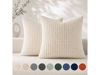 Luxton 3D Textured Chenille Cushion Covers 45x45cm (Pack of 2) (multiple colors)