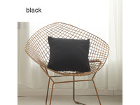 Cotton Canvas Cushion Cover - Black