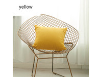 Cotton Canvas Cushion Cover - Yellow