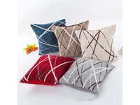 45x45cm Chenille Jacquard Striped Cushion Cover (multiple colors)