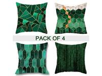Abstract Teal Green Cushion Covers 4pcs Pack 45x45cm