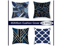 Modern 45x45cm Navy Blue Cushion Cover Collection
