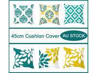 Modern 45x45cm Teal Yellow Cushion Cover Collection