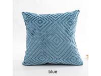 Velvet Flocking Cushion Cover - Blue