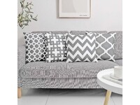 45x45cm Grey Hamptons Cushion Covers 4pcs Pack