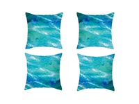 Home Decor Aqua Ocean Style Cushion Cover 4pcs Pack