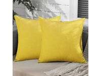 Luxton Water Resistant Outdoor Patio Cushion Covers - Yellow (twin pack)