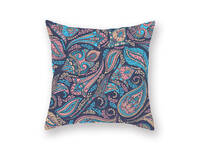 43x43cm purple blue paisley square cushion cover