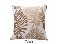 Tropical Palm Leaves Cushion Cover - Brown